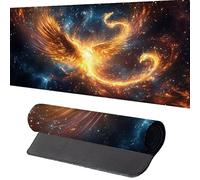 Alfombrilla Ratón n XXL 900 x 400 x 3mm, PáJaro Mouse Pad Amarillo Alfombrilla Escritorio con Superficie Suave y Base de Goma Antideslizante, Gaming Mousepad Mejora La Precisión y La Velocidad A-7