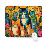 Alfombrilla Ratón Naranja Alfombrilla de Ratón 320x260x3mm Mouse Pad Pequeño Gato con Base de Goma Antideslizante,Superficie Resistente Resistente a Salpicaduras,Portátil Mouse Pad,Oficina Casa J-348