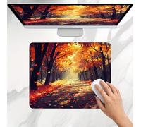 Alfombrilla Ratón naranja hojas caídas, Alfombrilla Gaming Pequeña 40 x 30 cm, Mousepad Delgado, Superficie Ultra-Suave, Bordes Anti-Deshilachado, Base de Goma Antideslizante, para Oficina, Home j0j-1