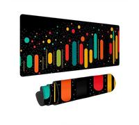 Alfombrilla Ratón Negro Alfombrilla Escritorio Mouse Pad XXL 800x300 mm Impermeable Mousepad Geometría Tapete Escritorio con Base de Goma Antideslizante Desk Mat Protector Mesa Alfombra Raton M-09