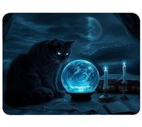 Alfombrilla Ratón Negro Alfombrilla Ratón 290x240x3mm, Gato Mouse Pad Protector Escritorio Superficie Lisa y Base de Goma Antideslizante Precisión Velocidad para Jugadores, PC, Regalo Hombre, Model247