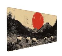 Alfombrilla Ratón Negro Alfombrilla Ratón XXL 1000 x 500 mm, Mouse Pad Atardecer Mousepad con Base de Goma Antideslizante, Impermeable Tapete Escritorio Accesorios Gaming para Gamers, PC -bby2509TP