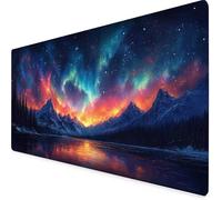 Alfombrilla Ratón Negro Alfombrilla Ratón XXL 1000x500mm, Mouse Pad Cielo Estrellado Mousepad con Base de Goma Antideslizante, Impermeable Tapete Escritorio Accesorios Gaming para Gamers -yym2509G2