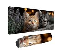 Alfombrilla Ratón Negro Alfombrilla Ratón XXL 900 x 400 mm, Mouse Pad Gato Mousepad con 3MM Bordes Cosidos, Impermeable Tapete Escritorio para Jugadores, PC, Oficina, Regalo Mujer -zjn2509HP6KM8