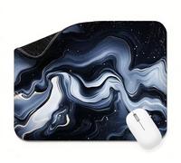 Alfombrilla Ratón Negro Resumen(4), Alfombrilla Escritorio Pequeña 200 x 150 x 3 mm Mouse Pad Impermeable, Bordes Cosidos, Base Goma Antideslizante, Diseño Fresco y Moderno Regalo Hombre t0s-119