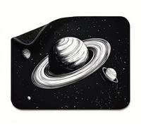 Alfombrilla Ratón Negro Universo, Alfombrilla Escritorio Pequeña 200 x 150 x 3 mm Mouse Pad Impermeable, Bordes Cosidos, Base Goma Antideslizante, Diseño Fresco y Moderno Regalo Hombre t0s-522