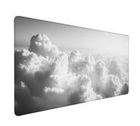 Alfombrilla Ratón Nube Alfombrilla Ratón XXL 600x300mm, Mouse Pad Gris Mousepad con Base de Goma Antideslizante, Impermeable Tapete Escritorio Accesorios Gaming para Gamers, PC, Regalo -lsy2603TP