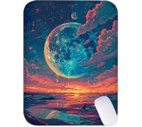 Alfombrilla Ratón Nubes Alfombrilla Escritorio Impermeable, 400 x 300 mm Mini Mouse Pad Luna Aprotector Escritorio Antideslizante, Mousepad para Ratón Inalámbrico, Viajes, Oficina, Portátil J2-144