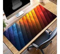 Alfombrilla Raton Ordenador Grande Gaming Mouse Pad XXL 100 x 50 cm, Impermeable Antideslizante, Lavable, alfombrilla escritorio con Base de Caucho para Gamers, PC - Amarillo Abstracto PjY7532 C-Y