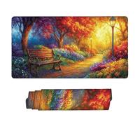 Alfombrilla Raton Ordenador Grande Gaming Mouse Pad XXL 1000x500mm, Impermeable Antideslizante, alfombrilla escritorio con Base de Caucho para Gamers, PC y Portátil - (Paisaje del parque) b-261