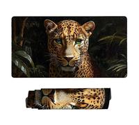 Alfombrilla Raton Ordenador Grande Gaming Mouse Pad XXL 1000x500mm, Impermeable Antideslizante, alfombrilla escritorio con Base de Caucho para Gamers, PC y Portátil - (Guepardo de la selva) b-113