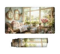 Alfombrilla Raton Ordenador Grande Gaming Mouse Pad XXL 1000x500mm, Impermeable Antideslizante, Lavable, alfombrilla escritorio con Base de Caucho para Gamers, PC y Portátil - (Paisaje del baño) b-970