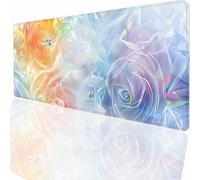 Alfombrilla Raton Ordenador Grande Gaming Mouse Pad XXL 1000x500x3mm, Impermeable Antideslizante, Lavable, Alfombrilla Escritorio con Base de Caucho para Gamers PC y Portátil - Flores PjY17471 N-U
