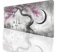 Alfombrilla Raton Ordenador Grande Gaming Mouse Pad XXL 1200x600x3mm, Impermeable Antideslizante, Lavable, Alfombrilla Escritorio con Base de Caucho para Gamers PC Portátil Abstracto áRbol LMDT1595