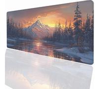 Alfombrilla Raton Ordenador Grande Gaming Mouse Pad XXL 1500x800x3mm, Impermeable Antideslizante, Lavable, Alfombrilla Escritorio con Base de Caucho para Gamers PC y Portátil - Paisaje PjY13029 N-U