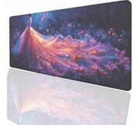 Alfombrilla Raton Ordenador Grande Gaming Mouse Pad XXL 600x300x3mm, Impermeable Antideslizante, Lavable, Alfombrilla Escritorio con Base de Caucho para Gamers PC y Portátil - Mujer PjY13101 N-U