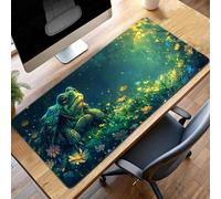 Alfombrilla Raton Ordenador Grande Gaming Mouse Pad XXL 600x300x3mm, Impermeable Antideslizante, Lavable, alfombrilla escritorio con Base de Caucho para Gamers, PC y Portátil - Rojo Luna PjY7294 B-3