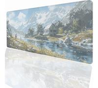 Alfombrilla Raton Ordenador Grande Gaming Mouse Pad XXL 600x300x3mm, Impermeable Antideslizante, Lavable, Alfombrilla Escritorio con Base de Caucho para Gamers PC y Portátil - RíO PjY6041 E-E