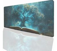 Alfombrilla Raton Ordenador Grande Gaming Mouse Pad XXL 600x300x3mm, Impermeable Antideslizante, Lavable, Alfombrilla Escritorio con Base de Caucho para Gamers PC y Portátil - áRbol PjY13849 N-U