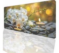 Alfombrilla Raton Ordenador Grande Gaming Mouse Pad XXL 700x300x3mm, Impermeable Antideslizante, Lavable, Alfombrilla Escritorio con Base de Caucho para Gamers PC y Portátil - Flores PjY3931 I-F