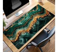 Alfombrilla Raton Ordenador Grande Gaming Mouse Pad XXL 700x300x3mm, Impermeable Antideslizante, Lavable, alfombrilla escritorio con Base de Caucho para Gamers, PC - Verde Abstracto PjY9072 G-B