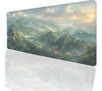 Alfombrilla Raton Ordenador Grande Gaming Mouse Pad XXL 700x400x3mm, Impermeable Antideslizante Alfombrilla Escritorio con Base de Caucho para Gamers PC y Portátil - Gran Muralla Paisaje LMDT7954