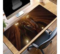 Alfombrilla Raton Ordenador Grande Gaming Mouse Pad XXL 80 x 30 cm, Impermeable Antideslizante, Lavable, alfombrilla escritorio con Base de Caucho para Gamers, PC - Amarillo Hombre PjY11124 H-P