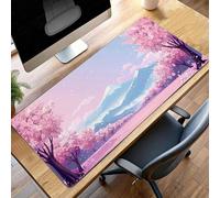 Alfombrilla Raton Ordenador Grande Gaming Mouse Pad XXL 80 x 30 cm, Impermeable Antideslizante, Lavable, alfombrilla escritorio con Base de Caucho para Gamers, PC - Monte Fuji Rosa PjY4740 7-7