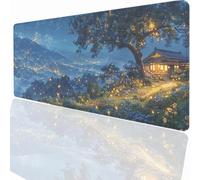 Alfombrilla Raton Ordenador Grande Gaming Mouse Pad XXL 800x300x3mm, Impermeable Antideslizante, Lavable, Alfombrilla Escritorio con Base de Caucho para Gamers PC y Portátil - Paisaje PjY12265 N-U