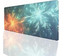 Alfombrilla Raton Ordenador Grande Gaming Mouse Pad XXL 800x400x3mm, Impermeable Antideslizante, Lavable, Alfombrilla Escritorio con Base de Caucho para Gamers PC y Portátil - Flor PjY6501 U-E