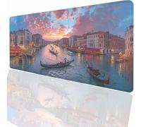 Alfombrilla Raton Ordenador Grande Gaming Mouse Pad XXL 900x300x3mm, Impermeable Antideslizante Alfombrilla Escritorio con Base de Caucho para Gamers PC y Portátil - Venecia Ciudad del Agua LMDT1449