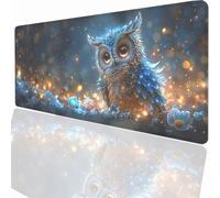 Alfombrilla Raton Ordenador Grande Gaming Mouse Pad XXL 900x300x3mm, Impermeable Antideslizante, Lavable, Alfombrilla Escritorio con Base de Caucho para Gamers PC y Portátil - BúHo PjY9751 N-U