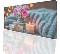 Alfombrilla Raton Ordenador Grande Gaming Mouse Pad XXL 900x400x3mm, Impermeable Antideslizante, Lavable, Alfombrilla Escritorio con Base de Caucho para Gamers PC - Comida Gourmet PjY2149 7-R