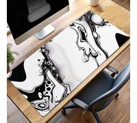 Alfombrilla Raton Ordenador Grande Gaming Mouse Pad XXL 900x400x3mm, Impermeable Antideslizante, Lavable, alfombrilla escritorio con Base de Caucho para Gamers, PC - Negro Abstracto PjY2046 F-R