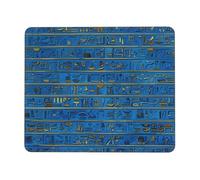 Alfombrilla Ratón Oro Azul Egipcio Egipto Jeroglíficos Impermeable Alfombrilla De Ratón para Juegos Antideslizante Tapete Escritorio para Portátil Mac Trabajo 10X12In