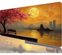 Alfombrilla Ratón Oscuridad Alfombrilla Escritorio 1200x600x3mm Tapete Gaming xxl Árbol Tapete Escritorio Impermeable, Diseño Costura Doble Acabado Suave y Duradero Decoraciones Navideñas N1-651