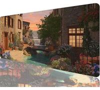 Alfombrilla Ratón Oscuridad Alfombrilla Escritorio 1200x600x3mm Tapete Gaming xxl Casa Tapete Escritorio Superficie Impermeable,Diseño Costura Doble Acabado Suave Duradero Decoraciones Navideñas N1-55