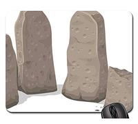 Alfombrilla Ratón, Paganismo Piedras En Pie Monumento del Círculo De Piedra Mousepad Antideslizante Tapete De Juego Portátil Alfombrilla Gaming para Ordenador Trabajo 25X30Cm