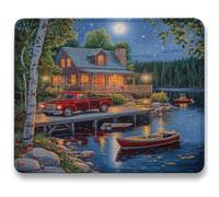 Alfombrilla Ratón, Paisaje Mouse Pad, Alfombrilla Escritorio para Computadora con Base de Goma Antideslizante y Bordes Cosidos Duradera, para Ratón con Cable o Inalámbrico, 23 x 18 cm, cortijo c0-509