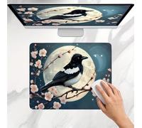 Alfombrilla Ratón pájaro Luna, Alfombrilla Gaming 29 x 24 cm, Mousepad Delgado, Superficie Ultra-Suave, Bordes Anti-Deshilachado, Base Goma Antideslizante, para Portátil, Oficina, Home, Office j0j-1
