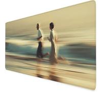 Alfombrilla Ratón Parejas Alfombrilla Ratón XXL 800x400 mm Abstracto Mouse Pad Gaming, Tapete Escritorio con Resistente al Agua, Antideslizante, Base de Goma y Bordes Cosidos para Oficina 6-2378q