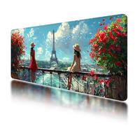 Alfombrilla Ratón París 1200 x 600 mm Alfombrilla Ratón XXL Gaming, Tapete Escritorio con Bordes Cosidos, Mouse Pad con Base de Goma Antideslizante, Mejora la Precisión y la Velocidad, (Paisaje), -929
