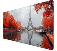 Alfombrilla Ratón París Alfombrilla Raton XXL 1200x600x3mm, Naranja Quemado Mouse Pad Gaming con Base Antideslizante, Impermeable Resiste Salpicaduras Tapete Escritorio, Oficina PC Accesorios 7q-114