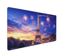 Alfombrilla Ratón París Mouse Pad Cielo estrellado Alfombrilla Ratón xxl 1200x400x3mm, Tamaño Grande, Bordes Cosidos, Impermeable, Base de Goma Antideslizante, Multifuncional, para Gaming Gamers D-516