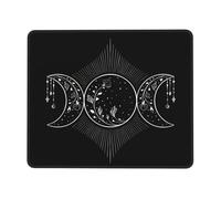Alfombrilla Ratón Pentagrama De La Diosa De La Triple Luna Wicca Suave Mouse Pad Antideslizante Gaming Tapete para Mujer Gaming Hogar 10X12In