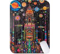 Alfombrilla Ratón Pequeña 18 x 23 cm, Alfombrilla Escritorio Vistoso Mouse Pad con Base Antideslizante, Impermeable Mousepad Cielo estrellado Almohadilla Raton con Bordes Cosidos, Accesorios PC J2-453
