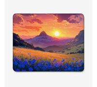 Alfombrilla Ratón Pequeña 600x400mm, Alfombrilla de Ratón Original con Diseño Atardecer y Paisaje, Base de Goma Antideslizante, Materiales Duraderos, Bordes Cosidos para PC, Ordenador Portátil W-O1001