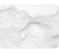 Alfombrilla Ratón Pequeña, Alfombrilla Escritorio Mouse Pad, Tapete Escritorio Gaming con Base Caucho Antideslizante, Óptima Rapidez, Accesorios Gaming para Oficina 20x25x0.3cm Blanc Líneas qw-1