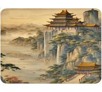 Alfombrilla Ratón Pequeña, Alfombrilla Escritorio Mouse Pad, Tapete Escritorio Gaming con Base Caucho Antideslizante, Óptima Rapidez, Accesorios Gaming para Oficina 21x26x0.3cm Pagoda Montañas qw-4