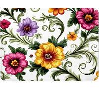 Alfombrilla Ratón Pequeña, Alfombrilla Escritorio Mouse Pad, Tapete Escritorio Gaming con Base Caucho Antideslizante, Óptima Rapidez, Accesorios Gaming para Oficina 15x30x0.3cm flor Plantas (4) qw-173